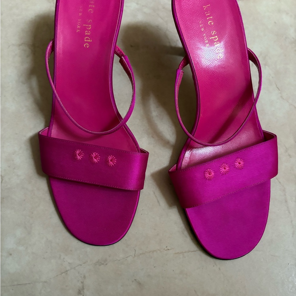 Kate Spade Vibrant Pink Strappy Heels